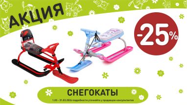 Акция на снегокаты зимние  в интернет-магазине Мир детства.