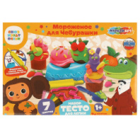 Набор с тестом для лепки и формочками Чебурашка мороженое для чебурашки МУЛЬТИ АРТ купить в Интернет-магазине Мир детства Кострома