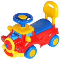 Каталка Толокар "Паровозик" с музыкой  красный  купить в Интернет-магазине Мир детства Кострома