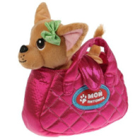 Купить мягкая игрушка собака 15см в розовой сумочке "мой питомец" в интернет-магазине Мир детства. Доставка по всей России. Звоните и заказывайте: 8 (4942) 54-44-01 Мягкая игрушка собака 15см в розовой сумочке "Мой питомец" купить в Интернет-магазине Мир детства Кострома