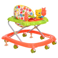 BAMBOLA Ходунки Медвежонок (7 пласт.колес,игрушки,муз)  (68*59*56) Green/Зеленый-Оранжевый купить в Интернет-магазине Мир детства Кострома