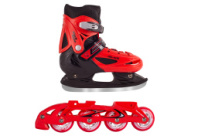 Коньки для фитнеса BLACKAQUA  с дополнительной роликовой платформой, размер: (30-33), цвет: красный купить в Интернет-магазине Мир детства Кострома
