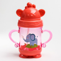 Поильник с силиконовой трубочкой, 280 мл., цвет МИКС купить в Интернет-магазине Мир детства Кострома