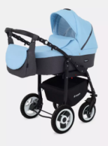 Коляска DREAM 2 в 1 (BartPlast) 09 серый-голубой купить в Интернет-магазине Мир детства Кострома