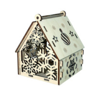 Деревянный конструктор, набор для поделки, новогодний "Домик Снежинка", арт. DI-C005 купить в Интернет-магазине Мир детства Кострома