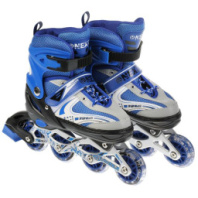 Ролики голубые "Next" раздвижные, pvc, алюминиевая рама, переднее колесо со светом. Размер: 34-37. купить в Интернет-магазине Мир детства Кострома