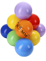 ШАРИКИ ПЛАСТИКОВЫЕ 100 шт. ЦВЕТНЫЕ, Ø85 мм  "Радужный" купить в Интернет-магазине Мир детства Кострома