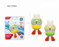 Игрушка для купания "Зайчик", заводной механизм, 2 цвета в ассортименте, на блистере 15*18 см купить в Интернет-магазине Мир детства Кострома
