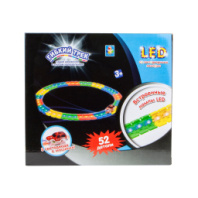 1toy гибкий трек LED со светодиодными лампами, 52 дет. (49 дет.c LED ламп.), люминисцентный,1 машинка с 3 ламп. купить в Интернет-магазине Мир детства Кострома