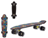 Скейтборд пластиковый PP широкие колеса PU со светом, длина 22 дюйма (56*15), упаковка: покрыт OPP пленкой, стойка: алюминиевая купить в Интернет-магазине Мир детства Кострома