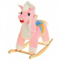 Мяг. РУ  Лошадь-качалка 0003-7 55см, розовая купить в Интернет-магазине Мир детства Кострома