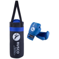 Набор бокс. начинающих RUSCO SPORT, черно-синий (6 OZ) купить в Интернет-магазине Мир детства Кострома