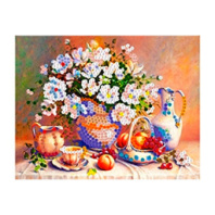 Купить картина из пайеток с подрамником 24х30 "натюрморт с цветами" в интернет-магазине Мир детства. Доставка по всей России. Звоните и заказывайте: 8 (4942) 54-44-01 Картина из пайеток с подрамником 24х30 "НАТЮРМОРТ С ЦВЕТАМИ" купить в Интернет-магазине Мир детства Кострома