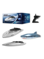 Катер двухвинтовой на р/у 23,5х7,5х7 см., каналы 4 шт., Эл.п катер акк. 650mAh 3.7V. В комп.; usb кабель, отвёртка, запасной гребной винт х2шт, ПУ 2хАА не вх., действие пульта до 20м.,  доп. корпус (акула). Влагозащита эл. пит. купить в Интернет-магазине Мир детства Кострома