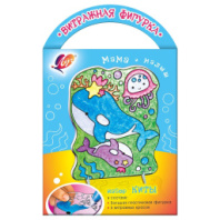 Набор красок по стеклу Луч КИТЫ с трафаретом купить в Интернет-магазине Мир детства Кострома