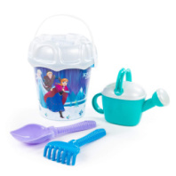 Полесье   Набор Disney Холодное сердце №15: Ведро бол. с наклейкой, ситечко бол. №3, лопата №6, грабли №6, лейка №8 купить в Интернет-магазине Мир детства Кострома