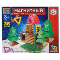 Игрушка конструктор магнитный "Город мастеров": зимний домик, 36 дет. в русс. кор. купить в Интернет-магазине Мир детства Кострома