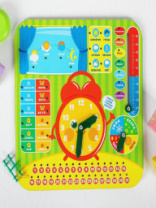 Обучающая доска, календарь "Часики - учимся вместе"25х25 см купить в Интернет-магазине Мир детства Кострома