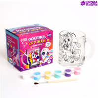 Роспись стеклянной кружки красками "Волшебные единороги". купить в Интернет-магазине Мир детства Кострома