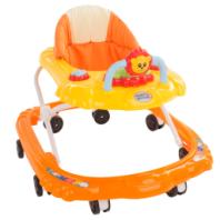 BAMBOLA Ходунки МИШКА (8 колес,игрушки,муз) ORANGE+YELLOW оранжевый  купить в Интернет-магазине Мир детства Кострома