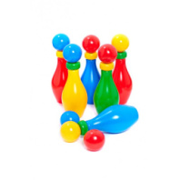 Набор "Веселый Кегельбан с шариком и кольцом" купить в Интернет-магазине Мир детства Кострома