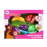 НАБОР ФРУКТОВ И ОВОЩЕЙ "ИГРАЕМ ВМЕСТЕ" "МАША И МЕДВЕДЬ" 6 ПРЕДМ. В КОР. 25*6*18,5СМ купить в Интернет-магазине Мир детства Кострома