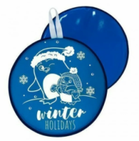 Сани-ледянка c принтом "Пингвины" 46,5 см голубая купить в Интернет-магазине Мир детства Кострома