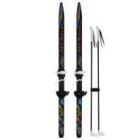 Лыжи подростковые "Ski Race" унив.крепление "Цикл", с палками стеклопластик (120/95) купить в Интернет-магазине Мир детства Кострома