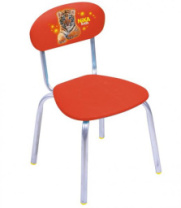 ТМ "Nika" Стул детский с тигренком алый (винилискожа) купить в Интернет-магазине Мир детства Кострома