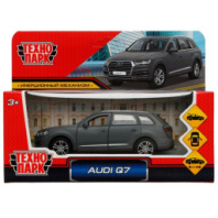 Машина металл AUDI Q7 МАТОВЫЙ длина 12 см, двер, багаж, инерц, серый, кор. Технопарк купить в Интернет-магазине Мир детства Кострома