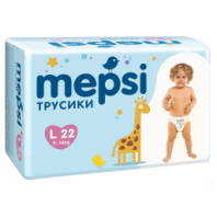 Подгузники трусики детские Mepsi L size (22 шт.) купить в Интернет-магазине Мир детства Кострома