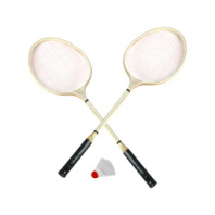 Набор для бадминтона  (2 деревянные ракетки, волан), в сетке купить в Интернет-магазине Мир детства Кострома