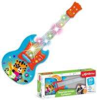 Электрогитара "Суперхит", голубая, в/к 39,5*15,5*4,5 см купить в Интернет-магазине Мир детства Кострома