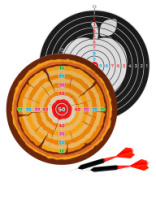 Дартс круглый двусторонний d220мм  купить в Интернет-магазине Мир детства Кострома