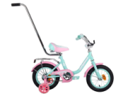 Велосипед Black Aqua Princess 12"; 1s, с ручкой (со светящимися колесами, мятный-розовый) купить в Интернет-магазине Мир детства Кострома