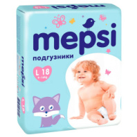 Подгузник детский Mepsi L size (18 шт.) премиум купить в Интернет-магазине Мир детства Кострома
