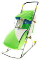 Санки-коляска "Тимка Люкс", цвет: зеленый купить в Интернет-магазине Мир детства Кострома