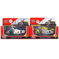 МОДЕЛЬ "ТЕХНОПАРК" МЕТАЛЛ. "МОТОЦИКЛ ЧОППЕР" 14,5СМ, ПОДВИЖ. ЭЛЕМЕНТЫ В РУСС. КОР.  купить в Интернет-магазине Мир детства Кострома
