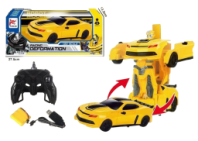 Машинка-трансформер р/у, 1:16 (27HZ) желтая, в/к 28*13,5*11 см купить в Интернет-магазине Мир детства Кострома