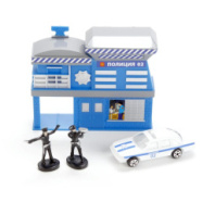 НАБОР "ТЕХНОПАРК" ПОЛИЦЕЙСКАЯ ЧАСТЬ С МЕТАЛЛ. МАШИНОЙ 7,5СМ И 2-МЯ ФИГУРКАМИ В КОР. купить в Интернет-магазине Мир детства Кострома