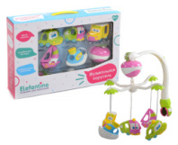 Музыкальная карусель "Elefantino"на бат. 20 нежных мелодий, 5 игрушек, возможность крепления на кроватку, автокресло и переноску в/к 49*9*27 см купить в Интернет-магазине Мир детства Кострома