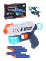 Бластер, в комплекте: мягкие пули 6шт., коробка, в ассортименте купить в Интернет-магазине Мир детства Кострома