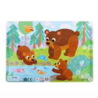 Пазл в рамке "Медвежата" 21 элемент купить в Интернет-магазине Мир детства Кострома