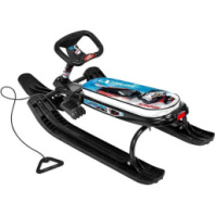 Снегокат "Тимка спорт 1", принт: Гонки, черный каркас купить в Интернет-магазине Мир детства Кострома