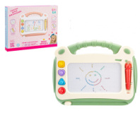 Доска для рисования  "Girl's Club", цветная, магнитные штампики в комплекте, цвет зеленый, в/к  31*4,5*24 см купить в Интернет-магазине Мир детства Кострома