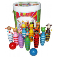 В-022 Боулинг "Зоопарк"деревянный купить в Интернет-магазине Мир детства Кострома