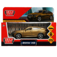 Машина металл BMW X6 длина 12 см, двери, багаж, инер, бежевый, кор. Технопарк купить в Интернет-магазине Мир детства Кострома