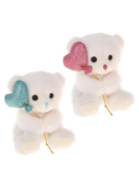 Мишка с шариком 14см., ассорт купить в Интернет-магазине Мир детства Кострома