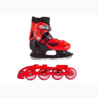 Коньки для фитнеса BLACKAQUA с дополнительной роликовой платформой размер: (34-37), красный купить в Интернет-магазине Мир детства Кострома